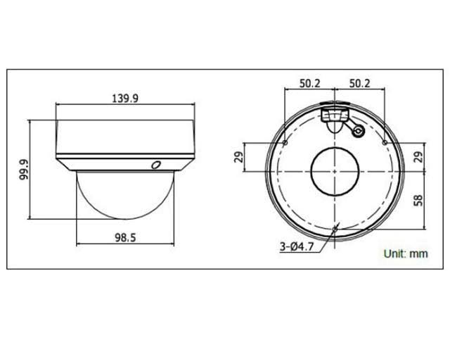 Dome Camera 2048x1536 PoE IR IP CCTV Camera C47929