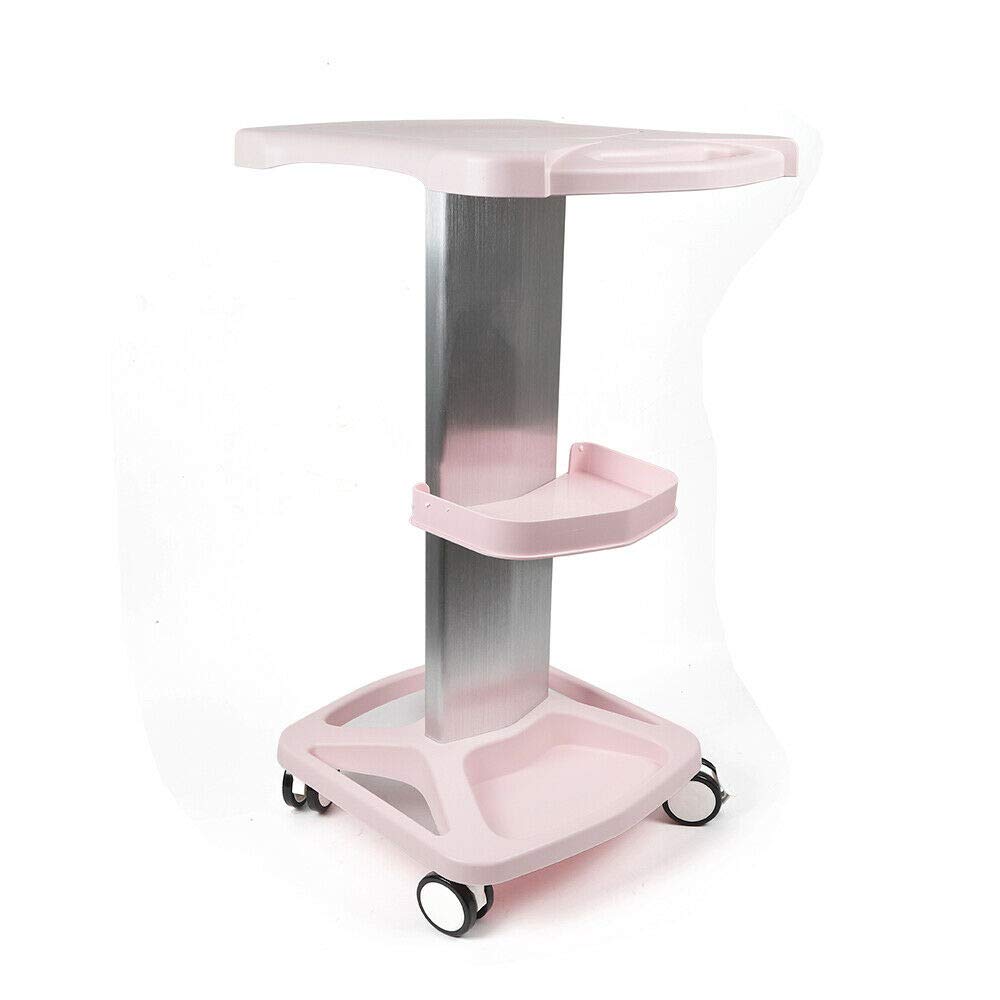 Pink Metal + ABS Rolling Trolley Cart C93476