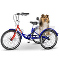 Adult Tricycles 3 Wheel 7 Speed 20 inch with Big Basket R5040