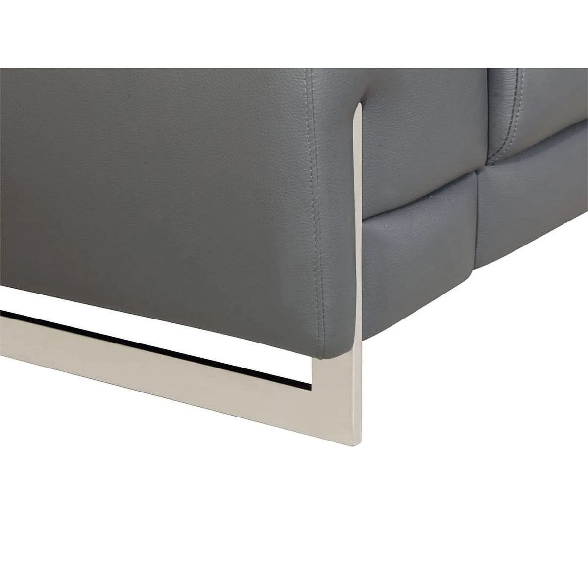 87" Genuine Italian Leather Sofa Dark Gray S415935