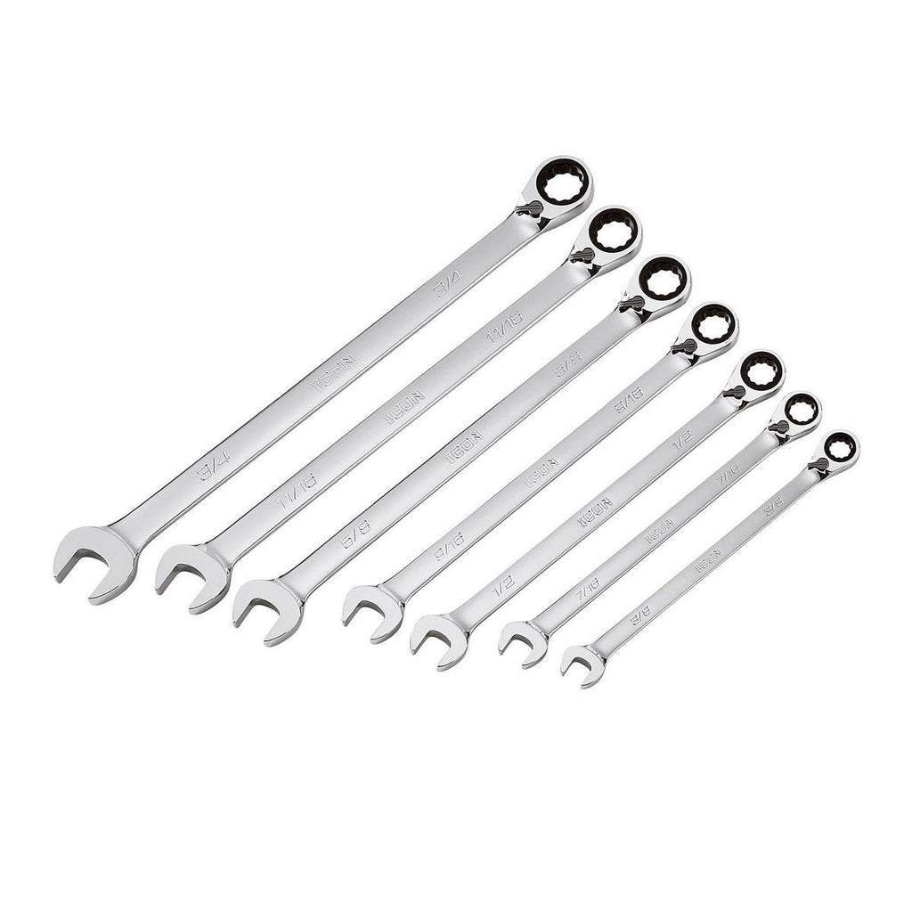 SAE Ratcheting Combination Wrench Set, 7-Piece G559
