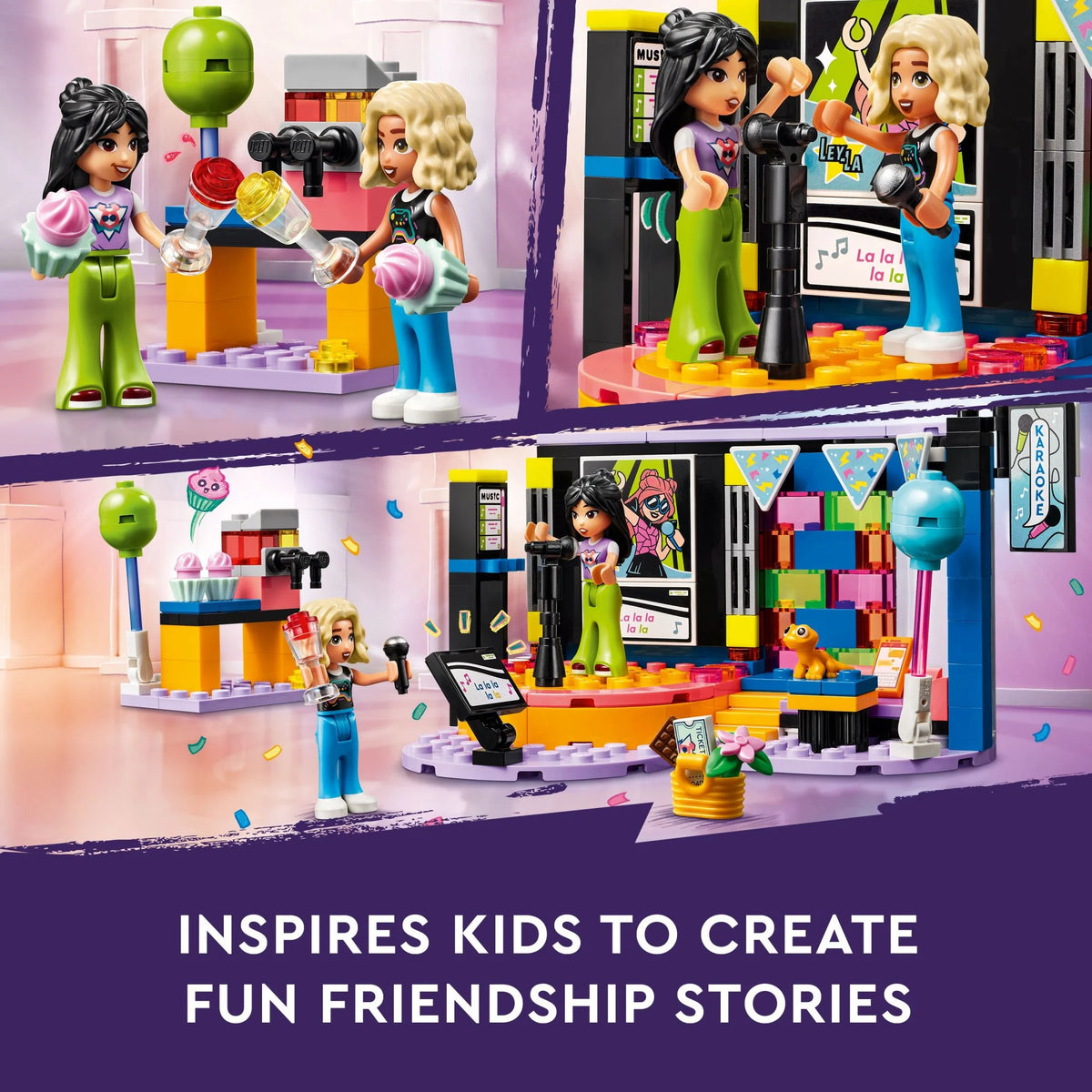 LEGO Friends Karaoke Music Party Set Pretend Play Toy with Mini-Doll Characters and Gecko Figure V938866
