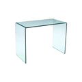 43 in. Tempered Glass U Shaped Computer Desk I638