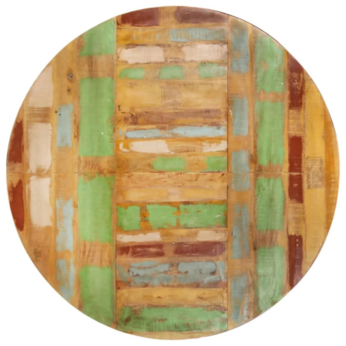 Round Solid Reclaimed Wood Dining Table V57976