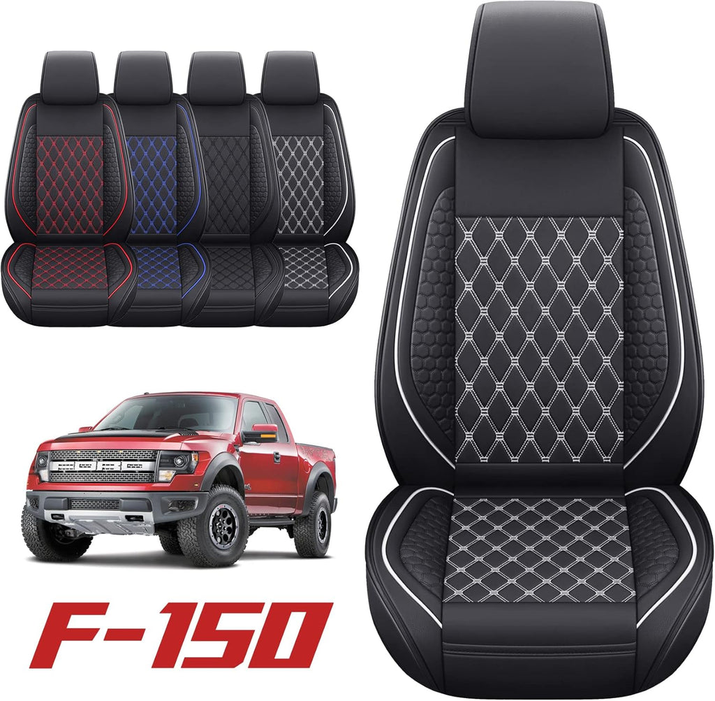 Black Waterproof Full Set Car Seat Covers for Ford F150 Y482586