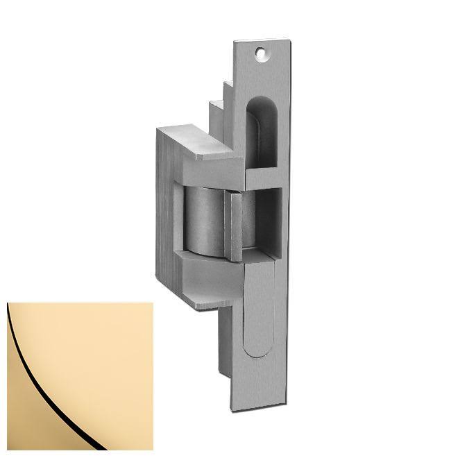 Electric Strike with Latchbolt and Locking Cam Bright Brass Finish W7780