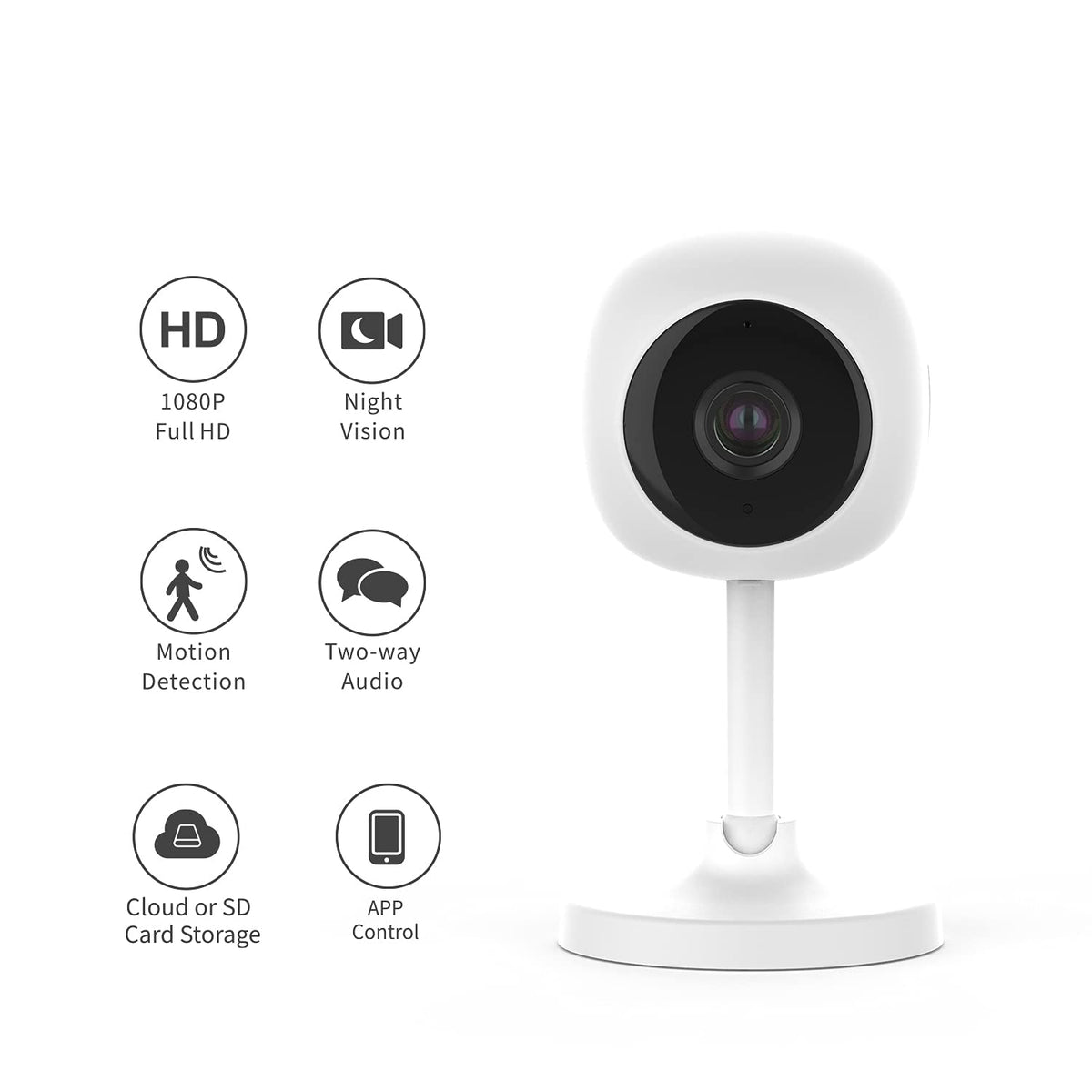 4 Piece Wireless Home Security System Kit with Door Window Sensor, WiFi Indoor Camera, Smart Hub, PIR Motion Detector Q844