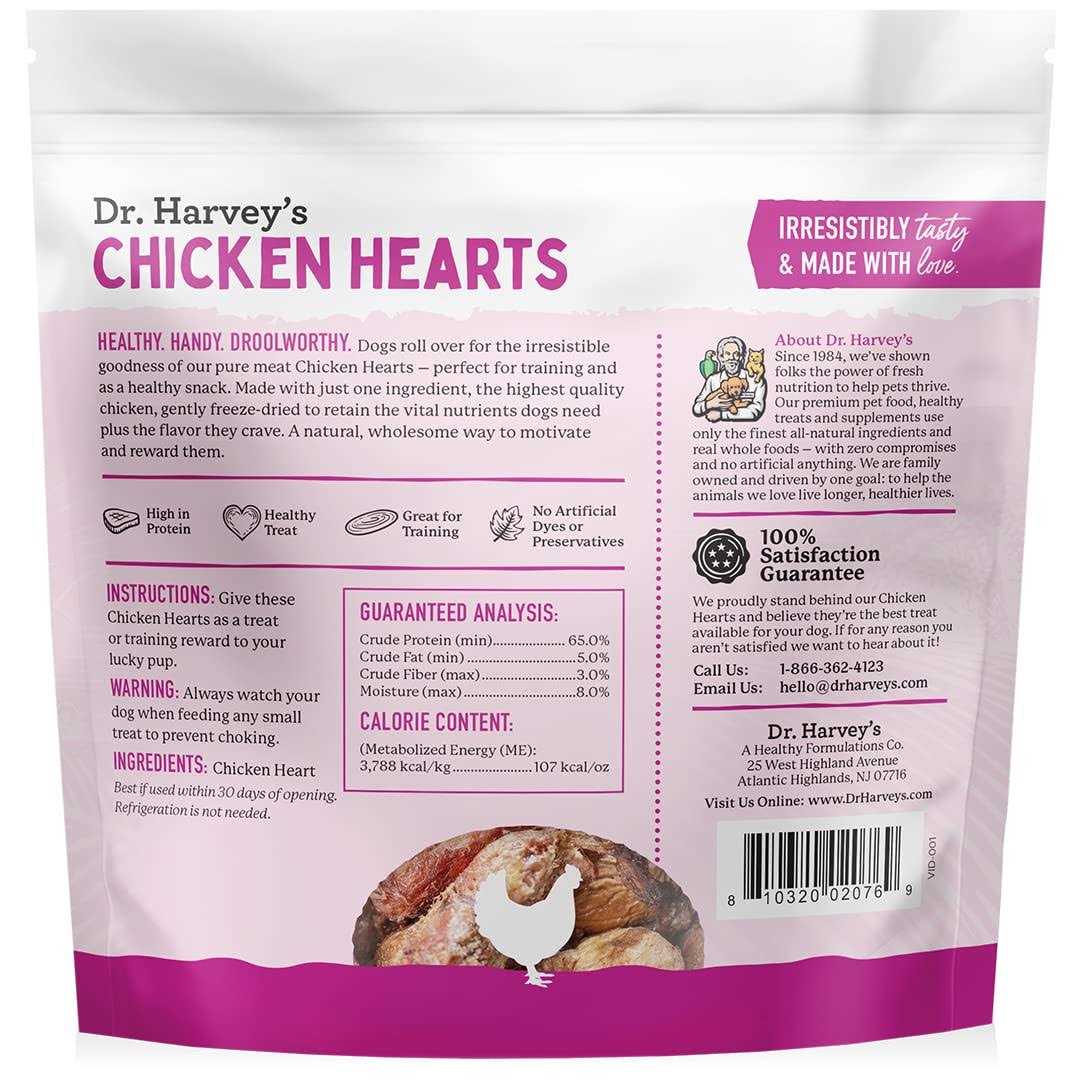 Freeze Dried Chicken Hearts Dog Treats O4708
