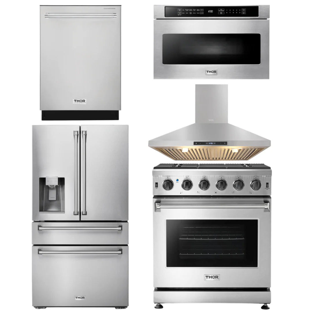 30 In. Propane Gas Range 5 Piece Kitchen Set Z894706