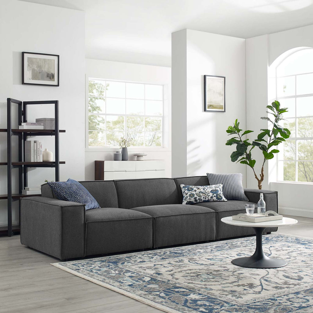 Charcoal Grey Fabric Modular Sofa U551167