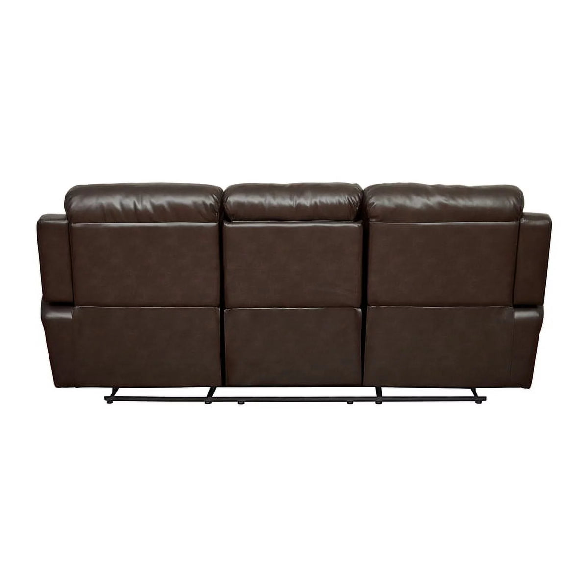 Brown Double Reclining Sofa with Cup Holders R32230