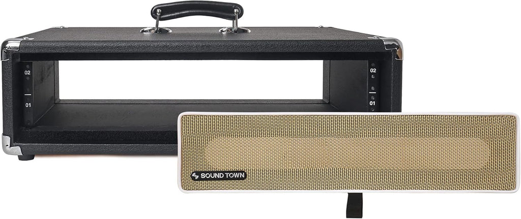 2U Amp Rack Case, 12.5 Depth, Black I146510