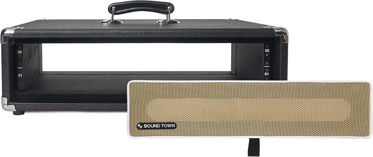 2U Amp Rack Case, 12.5 Depth, Black I146510