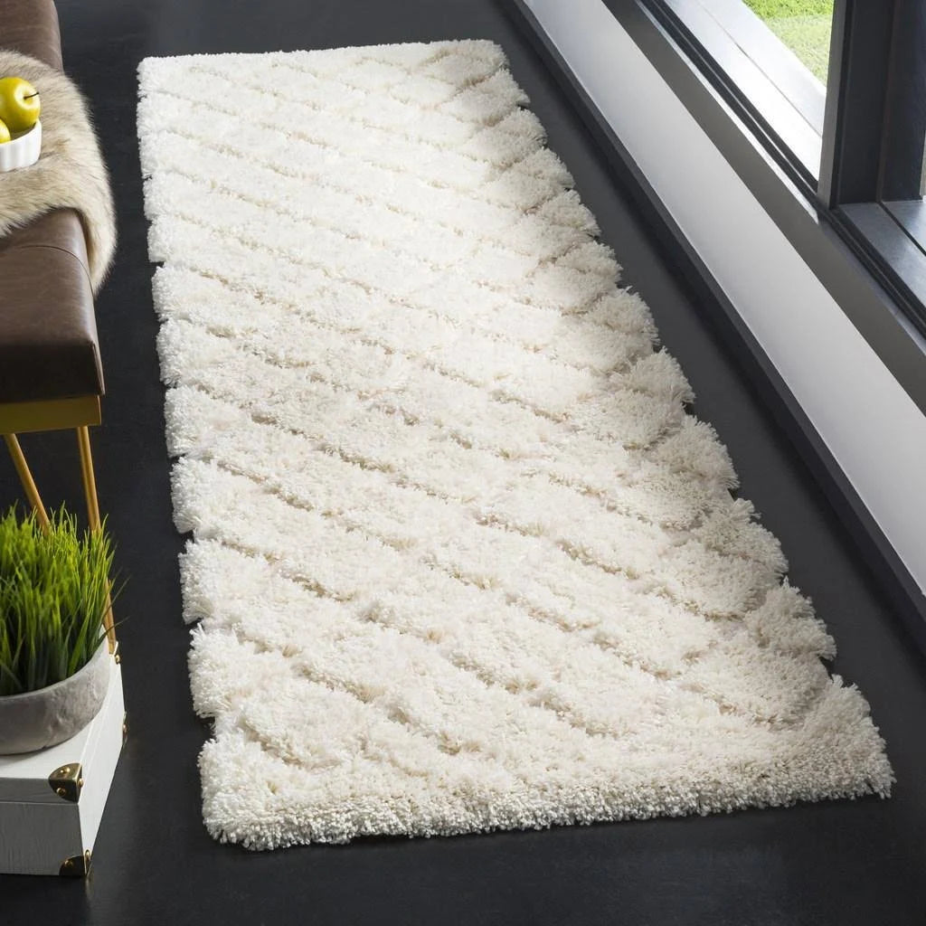 Creme Shag Square Rug G2945