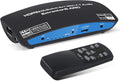 4K@60Hz HDMI Switch 4x1 with 7.1 Audio Extractor, 4 Port HDMI2.0b Switch Box with Remote, Pack of 2 O417093