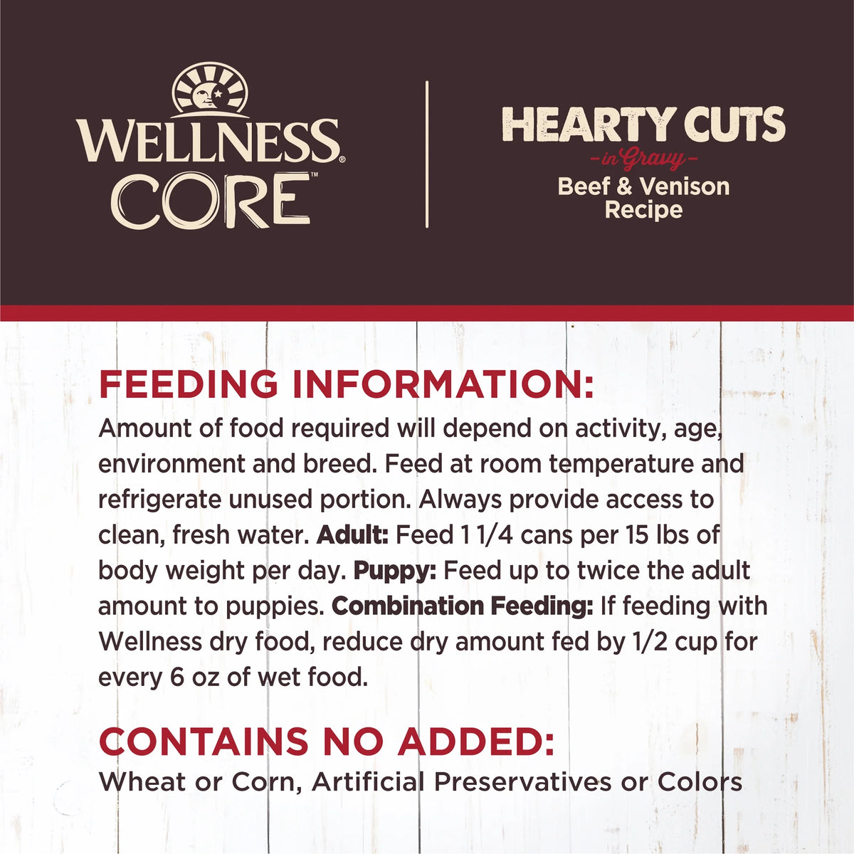 Grain Free Beef & Venison Wet Dog Food 12.5-Ounce Can Pack of 12 M433259