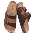 Women's Suede Adjustable Slide Sandals O382831