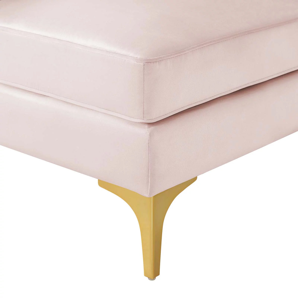 Pink Velvet 6-Piece Sectional Sofa P56804