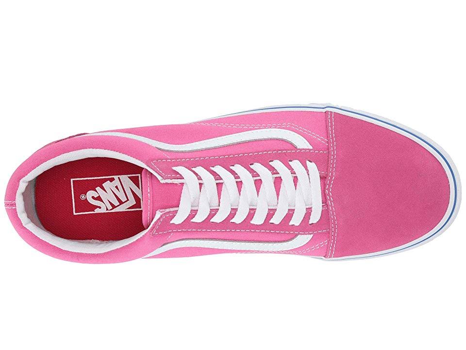 Carmine Rose True White Suede Canvas Old Skool Shoes P76030