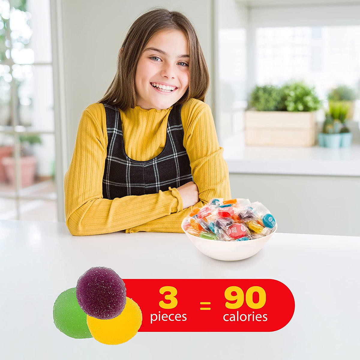 Assorted Jelly Fruit Disk Patties Candy, Individually Wrapped, Vegan, Gluten Free - 2 Pound Bag R619775