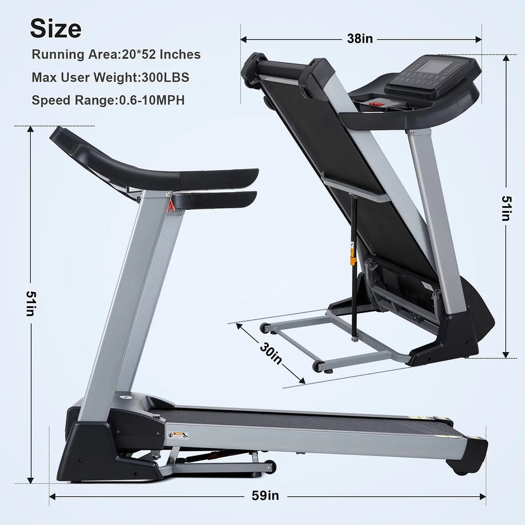 Folding Treadmill with 15% Electric Incline F41678