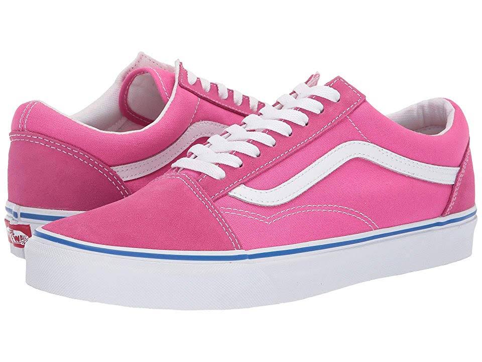 Carmine Rose True White Suede Canvas Old Skool Shoes P76030