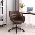 Faux Leather Height Adjustable Desk Chair with Armrest and Wheels L85401