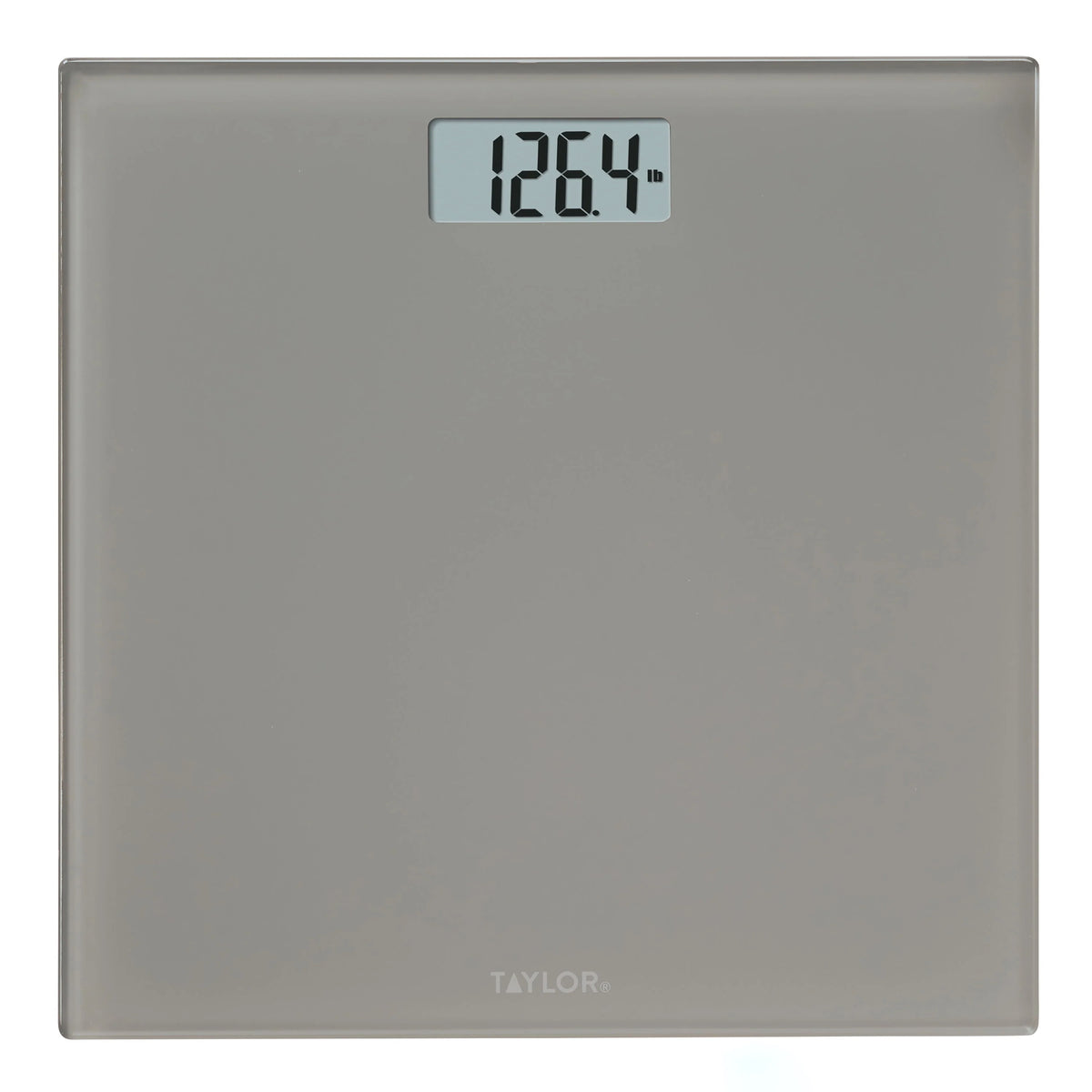 Gray Glass Digital Bathroom Scale 350lb Capacity O48415