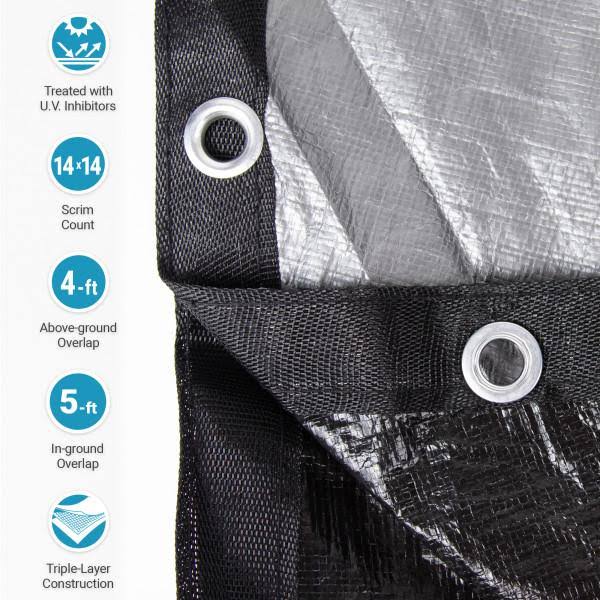20-Year 18-ft x 34-ft Oval Above Ground Pool Winter Cover Z717