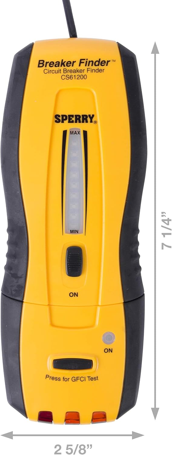 Circuit Breaker Finder and GFCI Tester, Yellow, Pack of 2 A274