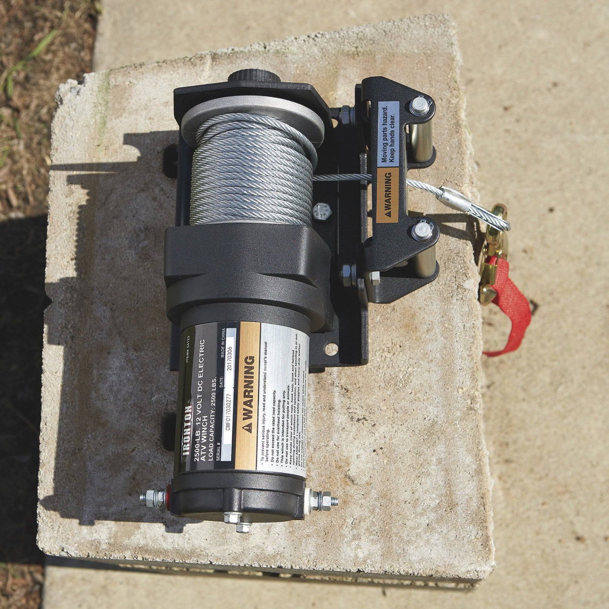 12 Volt DC Electric ATV Winch, 2,500-lb. Capacity, Steel Wire Rope F315885