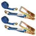 Blue Ratchet Strap with Double J Hook 2 Pack V97123
