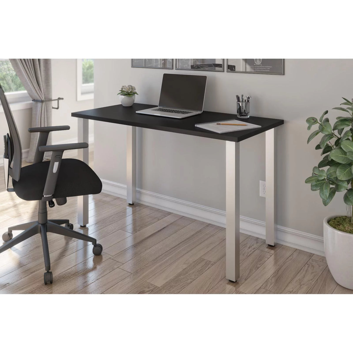 48W Table Desk with Square Metal Legs F207