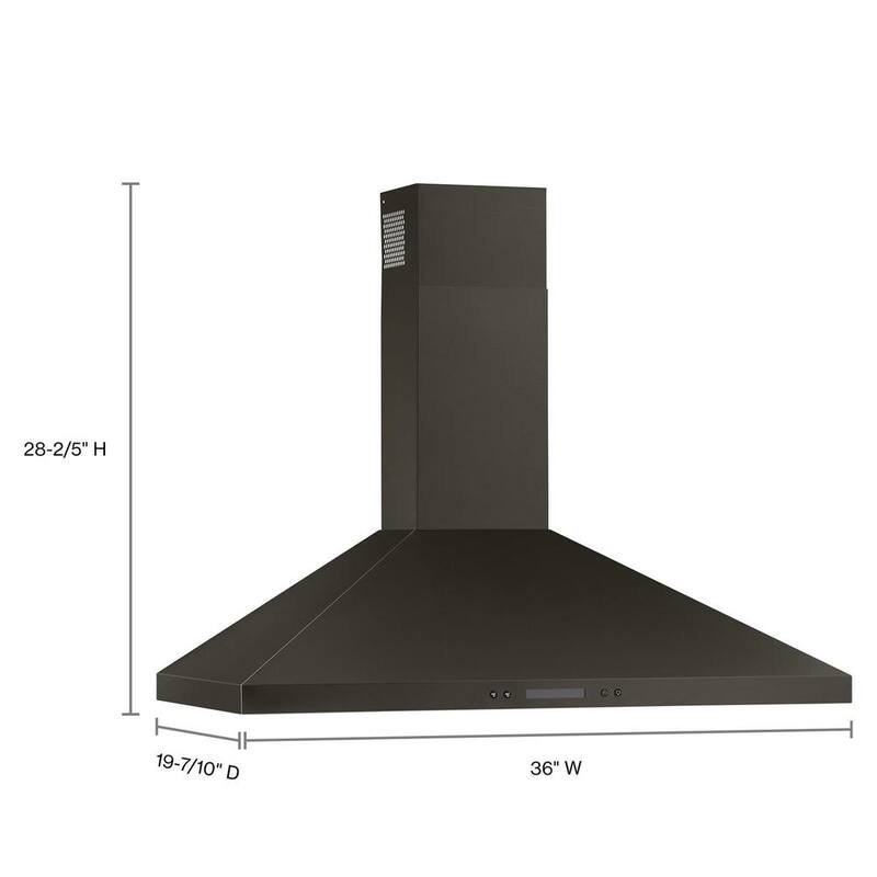Black Stainless Wall Mount Canopy Range Hood K70128