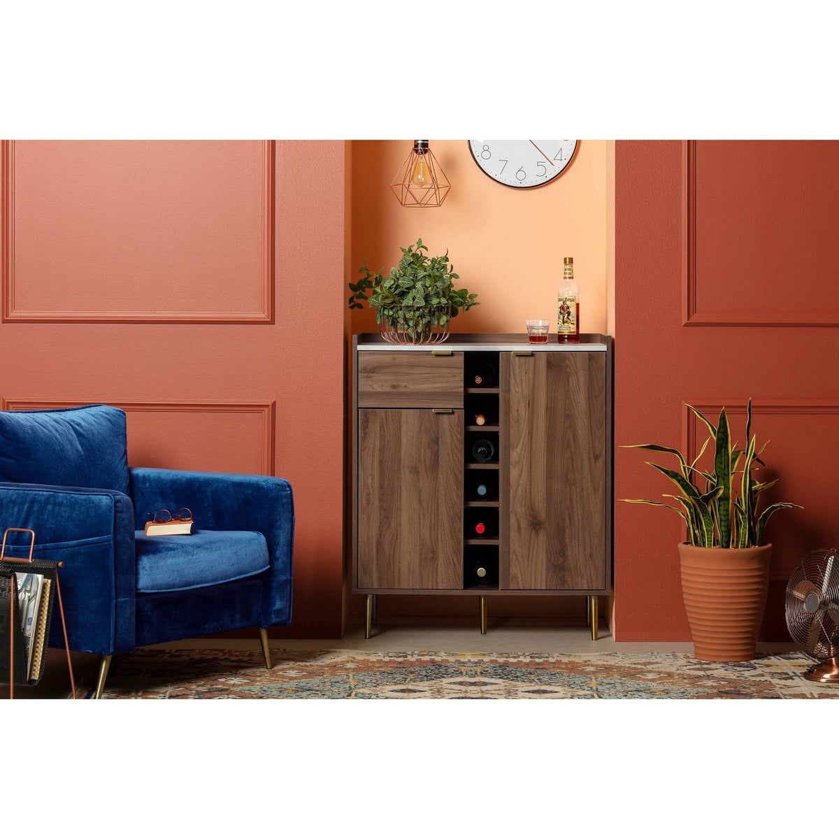 Dark Blue 1-Seat Sofa O626104