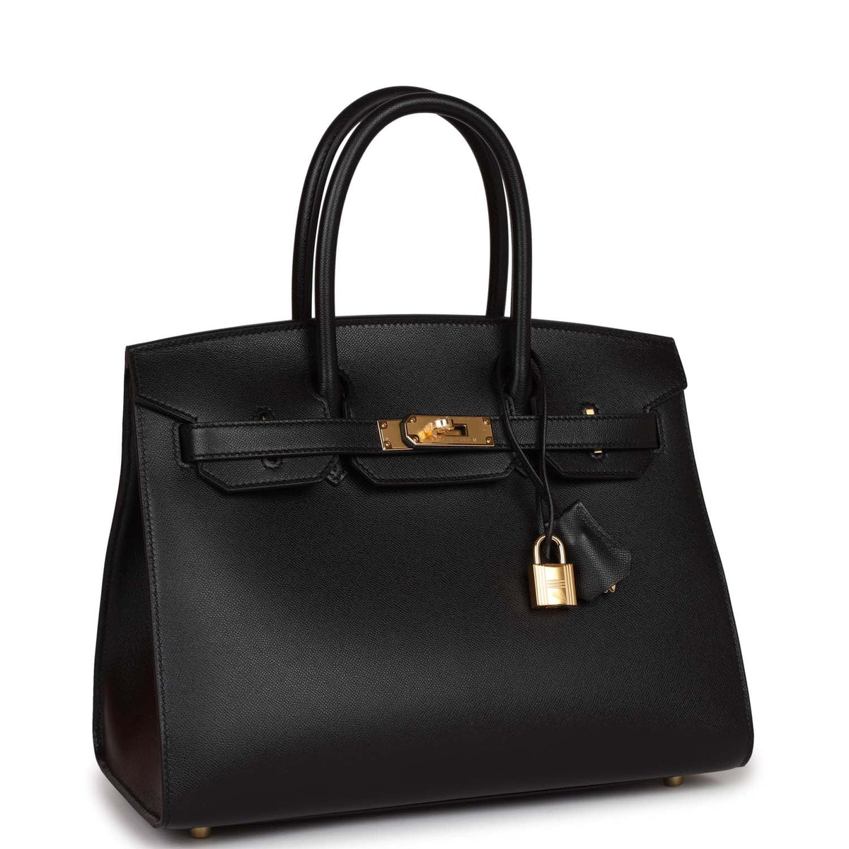 Black Leather Handbag P419