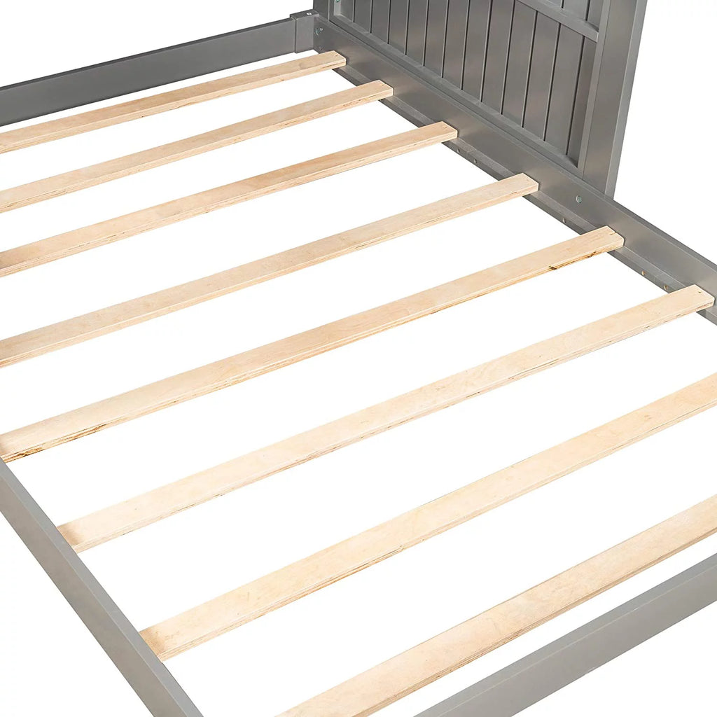 Pine Wood Twin-over-full Bunk Bed F1588