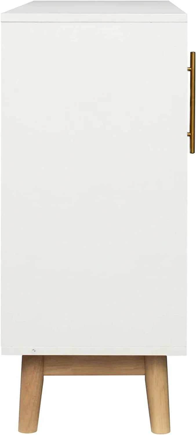 White and Oak Storage Cabinet with Door J92433