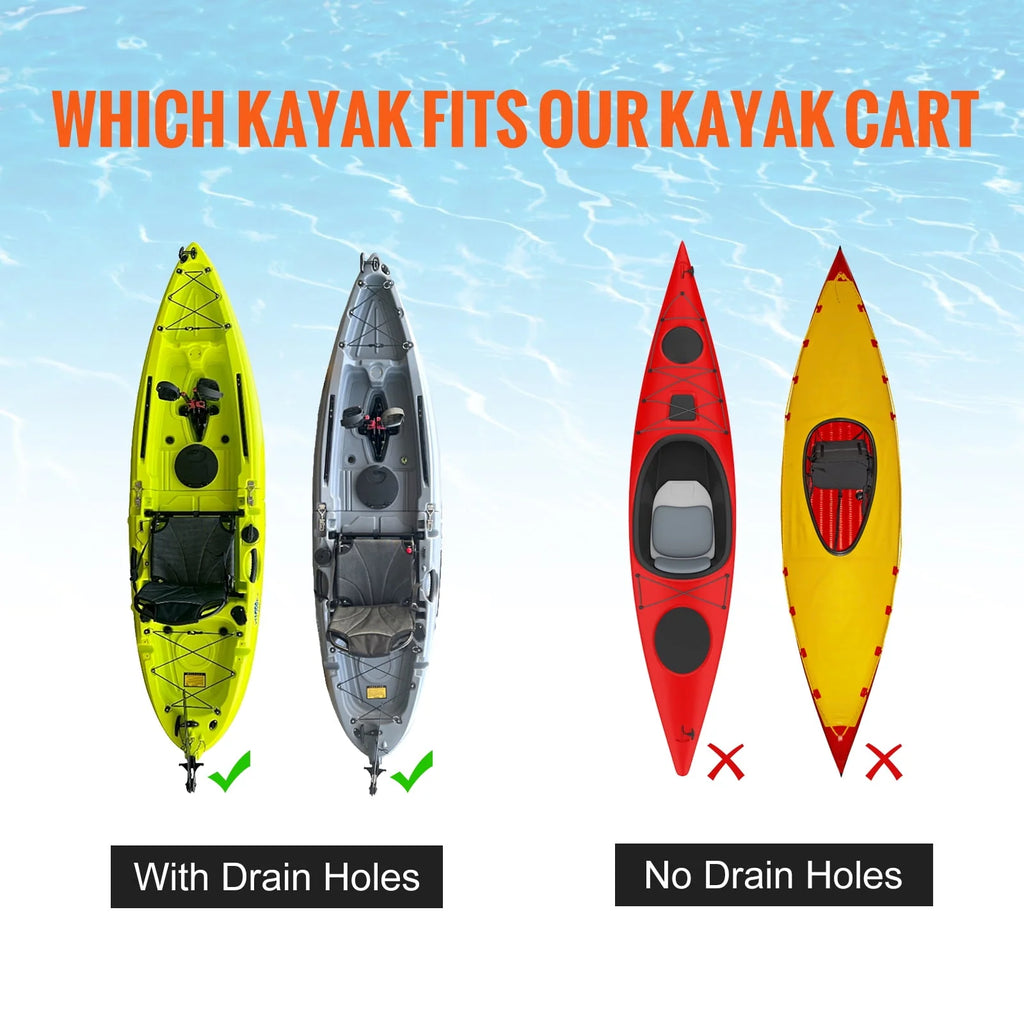 Adjustable Kayak Cart with 10'' Solid Tires P390301
