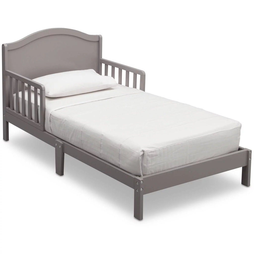 Grey Toddler Bed with Attached Bed Rails S6810