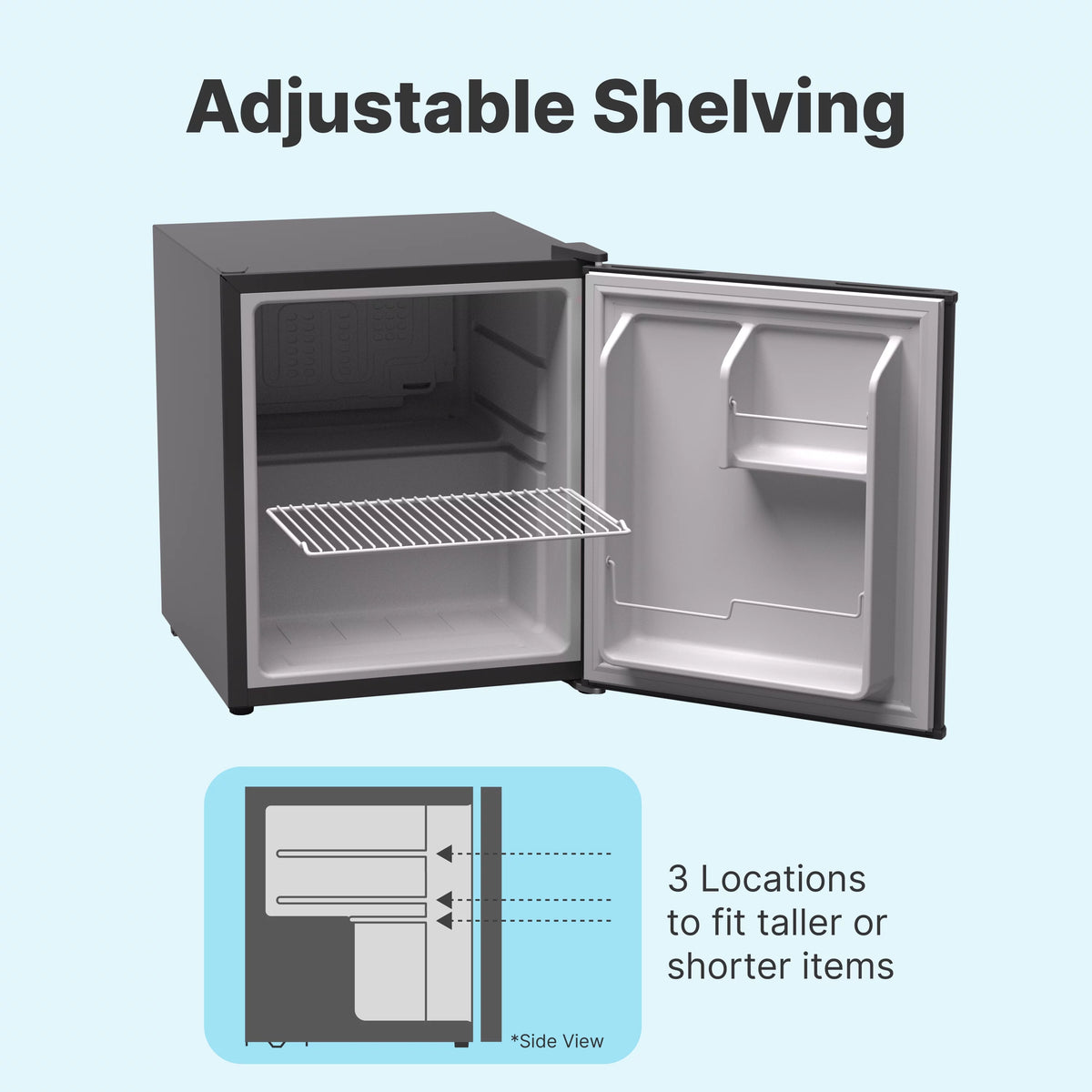 43L Reversible Door Beverage Refrigerator 1.5 Cu. ft. Black Mini Fridge X127649