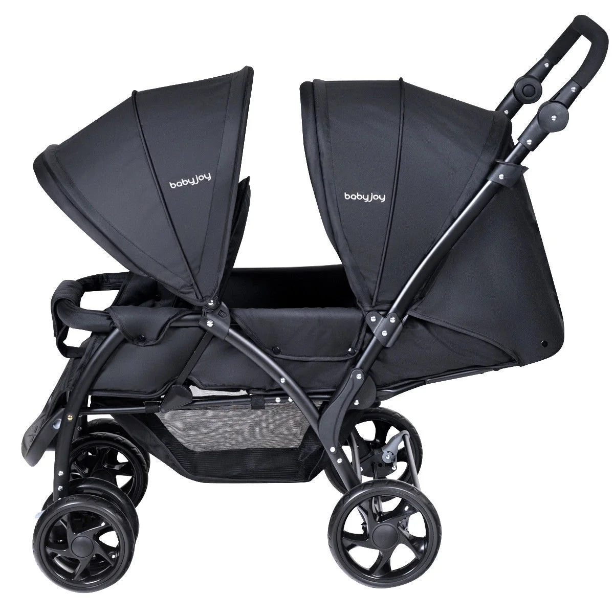Double Stroller Foldable Lightweight Black K77834