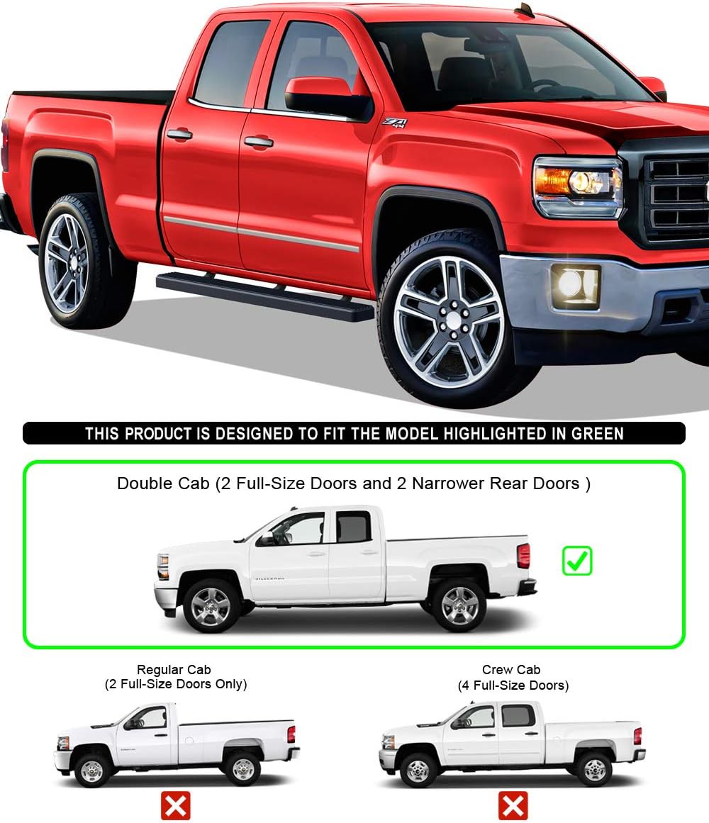 4in Black Running Boards H660