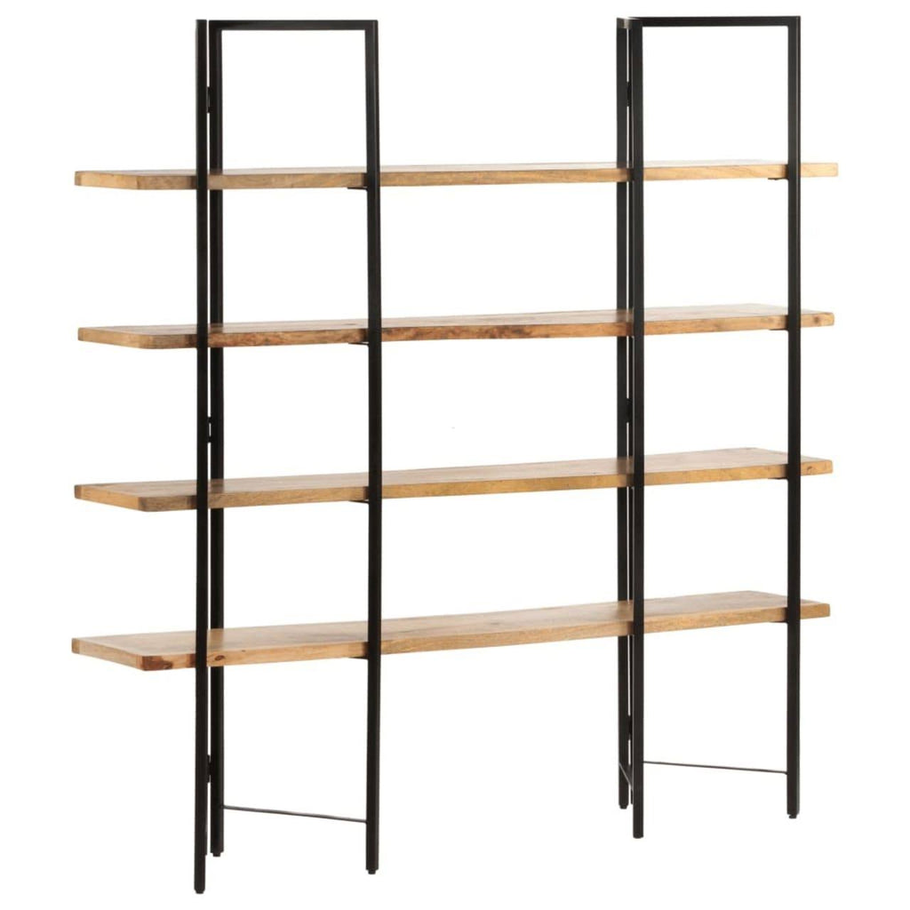 4-Tier Solid Mango Wood Bookcase E151