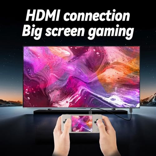 Handheld Game Console Retro 2.83-inch Screen Video Game Player 64G TF Card 3100mAh Battery Black Transparent J17925