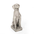 Antique White Outdoor Dog Garden Statue B70597
