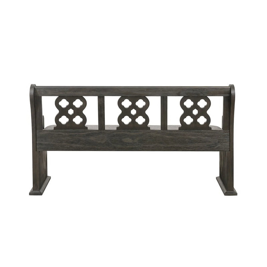 Traditional Wood Dining Room Bench with Back U4966