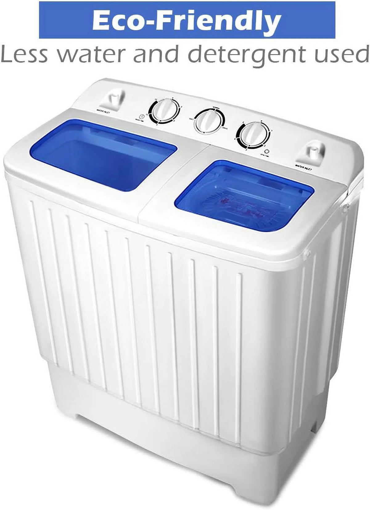 Portable Mini Compact Twin Tub Washing Machine 20lbs Blue White B255479