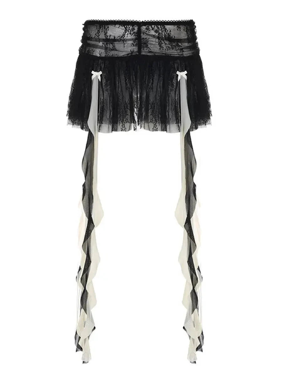 Dark Ribbon Mini Skirt R92700