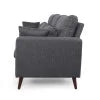 Charcoal Fabric 3 Seater Sofa with Accent Pillows Y14872